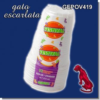 GEPOV419:    DISPOSABLE PLASTIC CUPS NUMBER 05 - 12 PACKS WITH 12 CUPS EACH