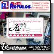 SMRR22101501: Business Cards with Text Frequent Customer Card Advertising Sign for Beauty Salon brand Rapirotulos Dimensions 3.5x2 Inches
