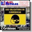 SMRR22092713: Floor Graphic Adhesive on Mandatory Use of Face Masks Advertising Sign for Industrial Factory of Plastic Products brand Rapirotulos Dimensions 11x8.7 Inches