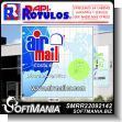 SMRR22092142: Rotulo Publicitario Banner Full Color con Marco Tubular para Empresa de Entregas y Envios marca Rapirotulos de Dimensiones 1.5x1.5 Metros
