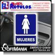 SMRR22120808: Transparent Acrylic with Reverse Lettering with Text Women Advertising Sign for Fuel Station brand Rapirotulos Dimensions 7.9x11 Inches