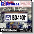 SMRR22101328: White Acrylic 3 Millimeters with Cutting Vinyl Lettering with Text Iso 14001 Advertising Sign for Industrial Factory of Plastic Products brand Rapirotulos Dimensions 23.6x7.9 Inches