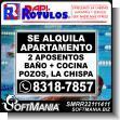 SMRR22111411: Pvc Plastic 3 Millimeters with Cut Vinyl Lettering with Text Apartment for Rent Advertising Sign for Real Estate brand Rapirotulos Dimensions 18.1x14.2 Inches