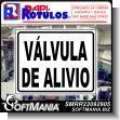 SMRR22092905: Smooth Iron Sheet with Cut Vinyl Lettering Text Relief Valve Advertising Sign for Liquefied Petroleum Gas Distributor brand Rapirotulos Dimensions 3.9x3.1 Inches