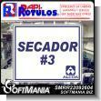 SMRR22092604: White Acrylic 3 Millimeters with Cutting Vinyl Labeling to Number Dryer Advertising Sign for Industrial Factory of Plastic Products brand Rapirotulos Dimensions 11.8x9.8 Inches