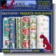 CHRISTMAS GIFT WRAPPING PAPER VARIOUS STYLES - PACK 25 UNITS
