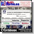 SMRR22100320: White Acrylic 3 Millimeters with Cutting Vinyl Lettering with Text Preventive Maintenance Routines Advertising Sign for Industrial Factory of Plastic Products brand Rapirotulos Dimensions 33.5x17.7 Inches