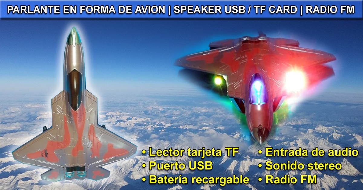 Read full article Super Speaker and FM radio in the shape of an Airplane with USB reader and TF CARD
