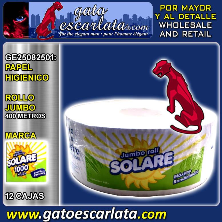Lee el articulo completo PAPEL HIGIENICO MARCA SOLARE ROLLO JUMBO DE 400 METROS - DOCENA Lee el articulo completo PAPEL HIGIENICO MARCA SOLARE ROLLO JUMBO DE 400 METROS - DOCENA